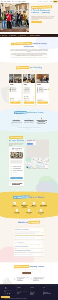 Refonte du site myCowork : page Coworking